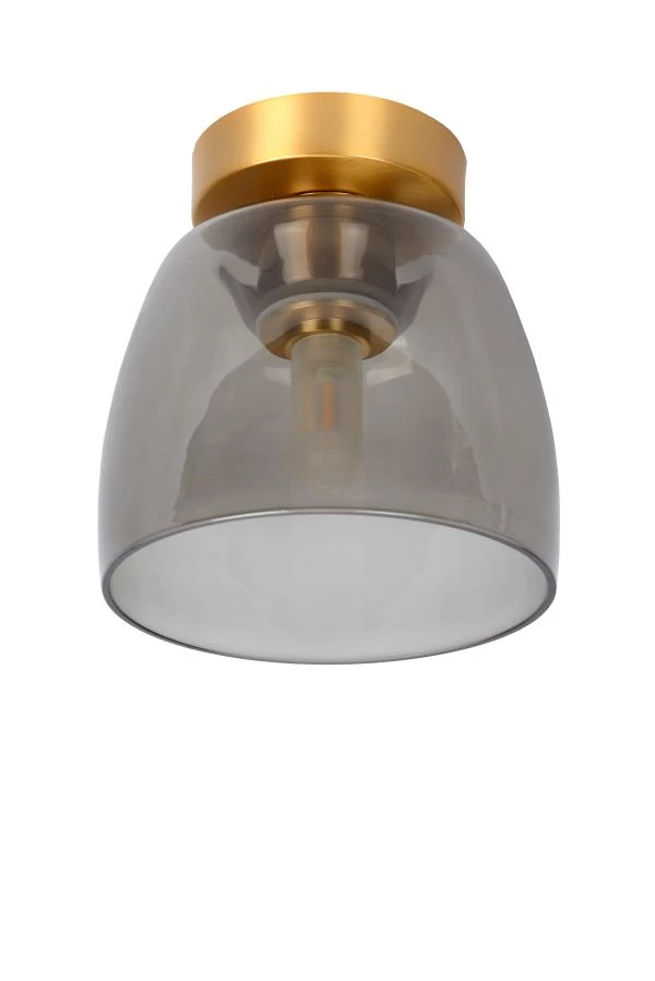 Lucide TYLER - Flush ceiling light Bathroom - Ø 16,1 cm - 1xG9 - IP44 - Matt Gold / Brass - off